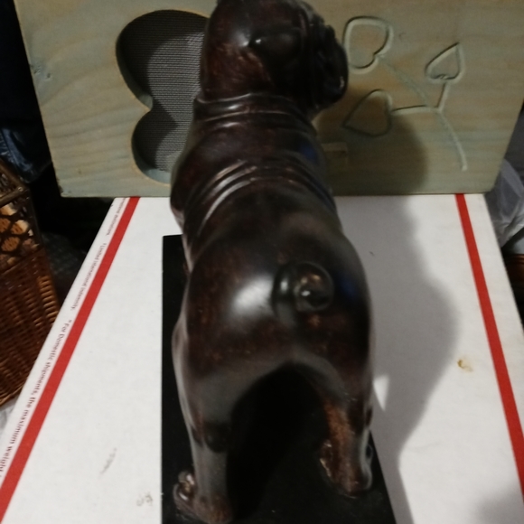 🐶🐕VINTAGE WOOD BULLDOG STATUE 🐕ANIMAL LOVER GIFT GIVING ITEM🐎 - Picture 7 of 16